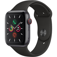 Load image into Gallery viewer, Apple Watch Series 5 (GPS + Cell, 44mm, Space Gray Aluminum, Black Sport Band)